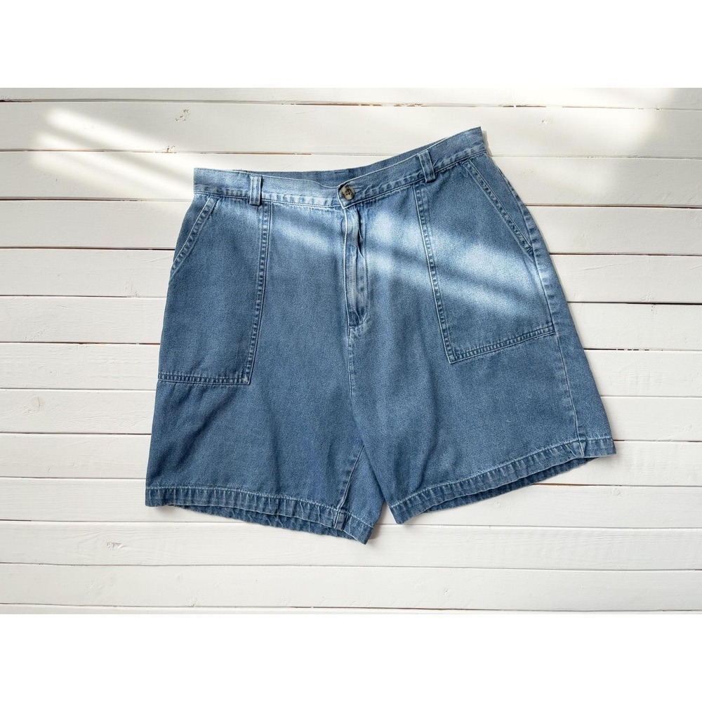 high waisted shorts 80s 90s vintage Mountain‎ Lake pleated jean shorts